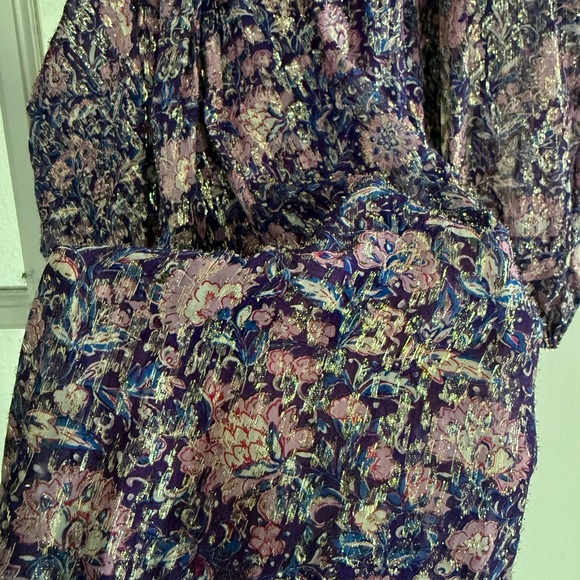 Maje Roletex Floral Long Sleeve Satin Cutout Minidress Size 36/4 - Picture 7 of 10